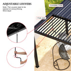 [10X19FT] Alora Premium Powder-Coated Aluminum Pergola With Adjustable Louvers (SAK78345)