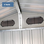 [10X20FT] Alora Heavy-Duty Multipurpose Outdoor All-Weather Utility Garage Storage Shed With Air Vents (SAK74834)