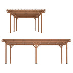 [12X16FT] Alora Extra Large Outdoor Wooden Waterproof Grape Gazebo (SAK76476)
