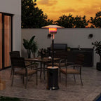 48000 BTU Black Propane Patio Heater with Cover