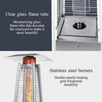 42,000 BTU Stainless Steel Propane Standing Patio Heater