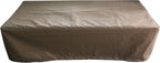 Hampton Concrete Fire Pit 56" X 32" Outdoor Patio Firepit Includes Lava Rocks Modern Fire Pits & Outdoor Fireplaces for Garden, Deck, Indoor & Outdoor Heating