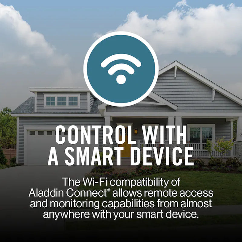 1-1/4 Hpc Smart Compatible Belt Drive Garage Door Opener Wi-Fi Compatibility and Battery Back-Up
