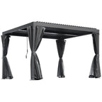 Outdoor Pergola, Louvered Pergola, Aluminum Pergola for Patio, Backyard, Pool Party