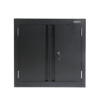 28-Inch Wall Garage Storage Cabinet, Adjustable Shelf, Steel, Black