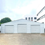 [39X39FT] Extra-Large Heavy-Duty Galvanized Steel Barn Building Shed With 3 Rolling Door Garages (SAK10234)