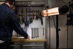 Infrared Patio Heater - Electric Patio Heater - Outdoor Heater - Indoor/Outdoor Heater - Wall Heater - Garage Heater - Portable Heater - 1500W - Use with Stand - Mount to Ceiling/Wall