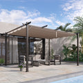 10' X 13' Outdoor Pergola Gazebo Canopy Cover Backyard Sunshade