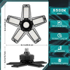 LED Garage Light 8 Pack,160W 16000LM 6500K Garage Light Screw in LED Garage C...