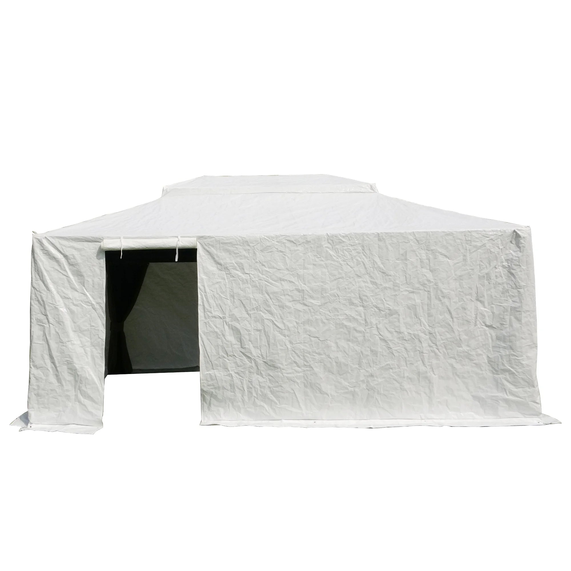 Gazebo Accessories 10' X 14' Double Roof Universal Winter Gazebo Cover for Hardtop Gazebos,Enclosed Cover with Sidewalls and Mesh Windows Waterproof (White)