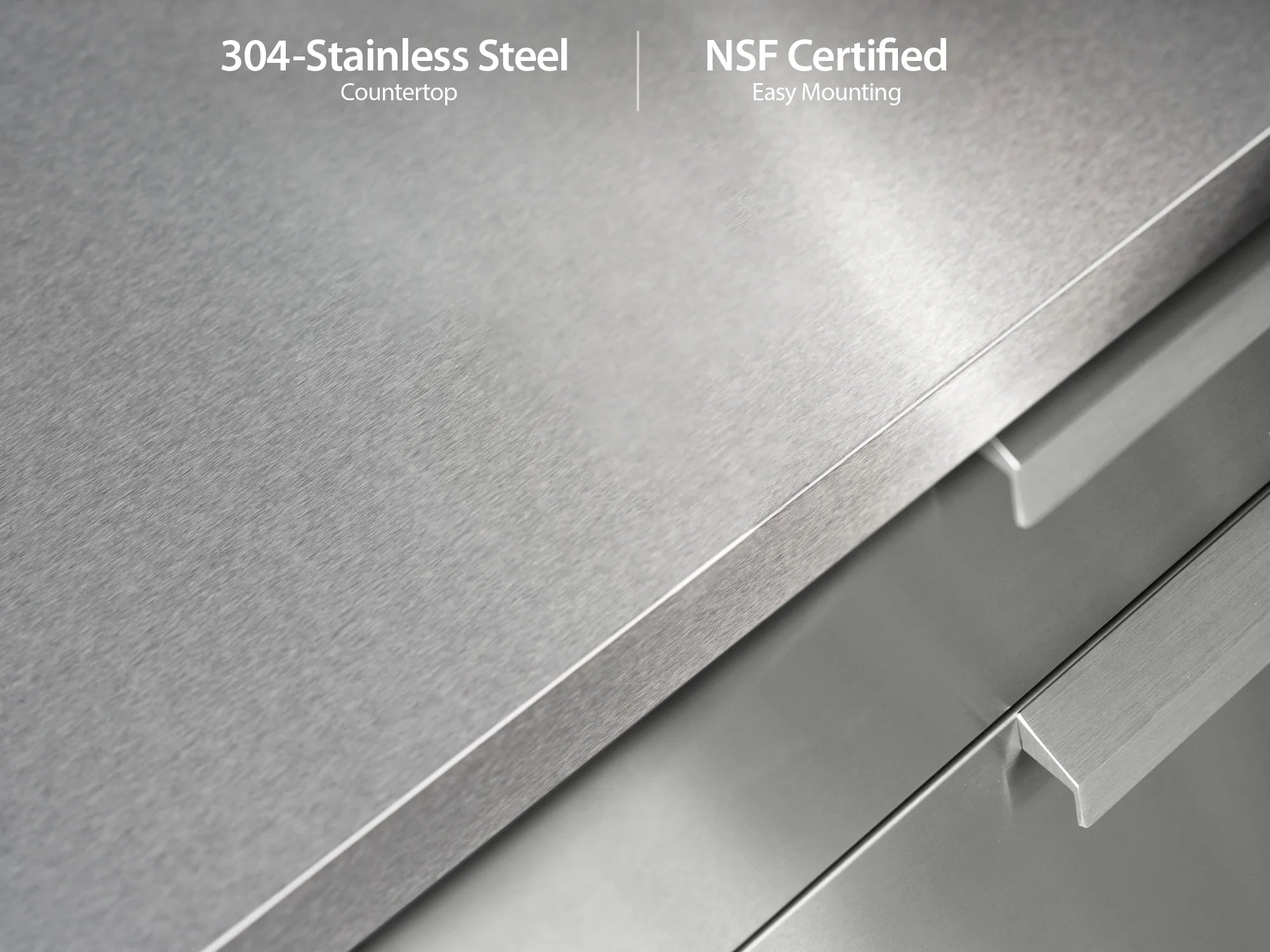 Outdoor Kitchen 4 Piece Cabinet Set in Stainless Steel with Countertop and Covers