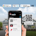 1-1/4 Hpc Smart Compatible Belt Drive Garage Door Opener Wi-Fi Compatibility and Battery Back-Up