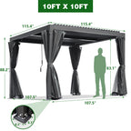 Outdoor Pergola, Louvered Pergola, Aluminum Pergola for Patio, Backyard, Pool Party