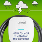 Level 2 EV Charger Station 40 Amp, 208/240 VAC, 9.6 Kw Output 25 Ft. Charging Cable NEMA 14-50P Plug EV40P