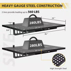 2-Pack, 24 In. W X 36 In. D Garage Wall Shelf, Garage Storage Wall Garage Shelves, Heavy Duty Garage Storage Rack