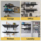 2-Pack, 24 In. W X 36 In. D Garage Wall Shelf, Garage Storage Wall Garage Shelves, Heavy Duty Garage Storage Rack