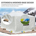 Gazebo Accessories 10' X 14' Double Roof Universal Winter Gazebo Cover for Hardtop Gazebos,Enclosed Cover with Sidewalls and Mesh Windows Waterproof (White)