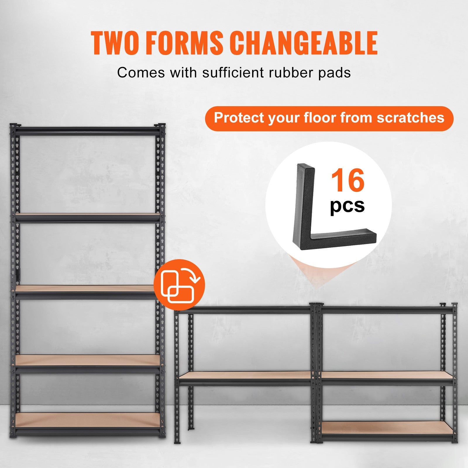 Storage Shelving Unit Garage Storage Rack 5-Tier Adjustable 2000 Lbs Load