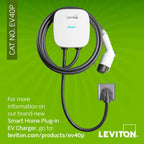 Level 2 EV Charger Station 40 Amp, 208/240 VAC, 9.6 Kw Output 25 Ft. Charging Cable NEMA 14-50P Plug EV40P