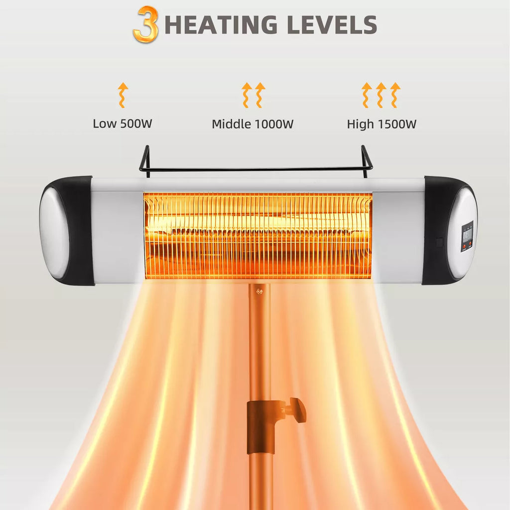 JOMEED 15000W Electric Outdoor Patio Heater with Remote and 3 Heat Settings