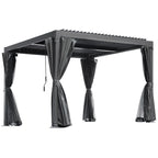 Outdoor Pergola, Louvered Pergola, Aluminum Pergola for Patio, Backyard, Pool Party