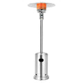 50000 BTU Propane Patio Heater Standing Steel with Wheels Silver