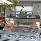 Castelle Flame Granite Outdoor BBQ Kitchen Island With 43-Inch 6-Burner Gas Grill, Rotisserie Kit, Cabinets, And Sink (SAK73518)