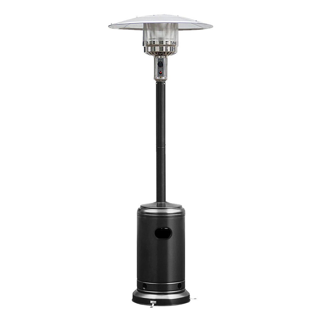 50000 BTU Propane Patio Heater Standing Steel with Wheels Black