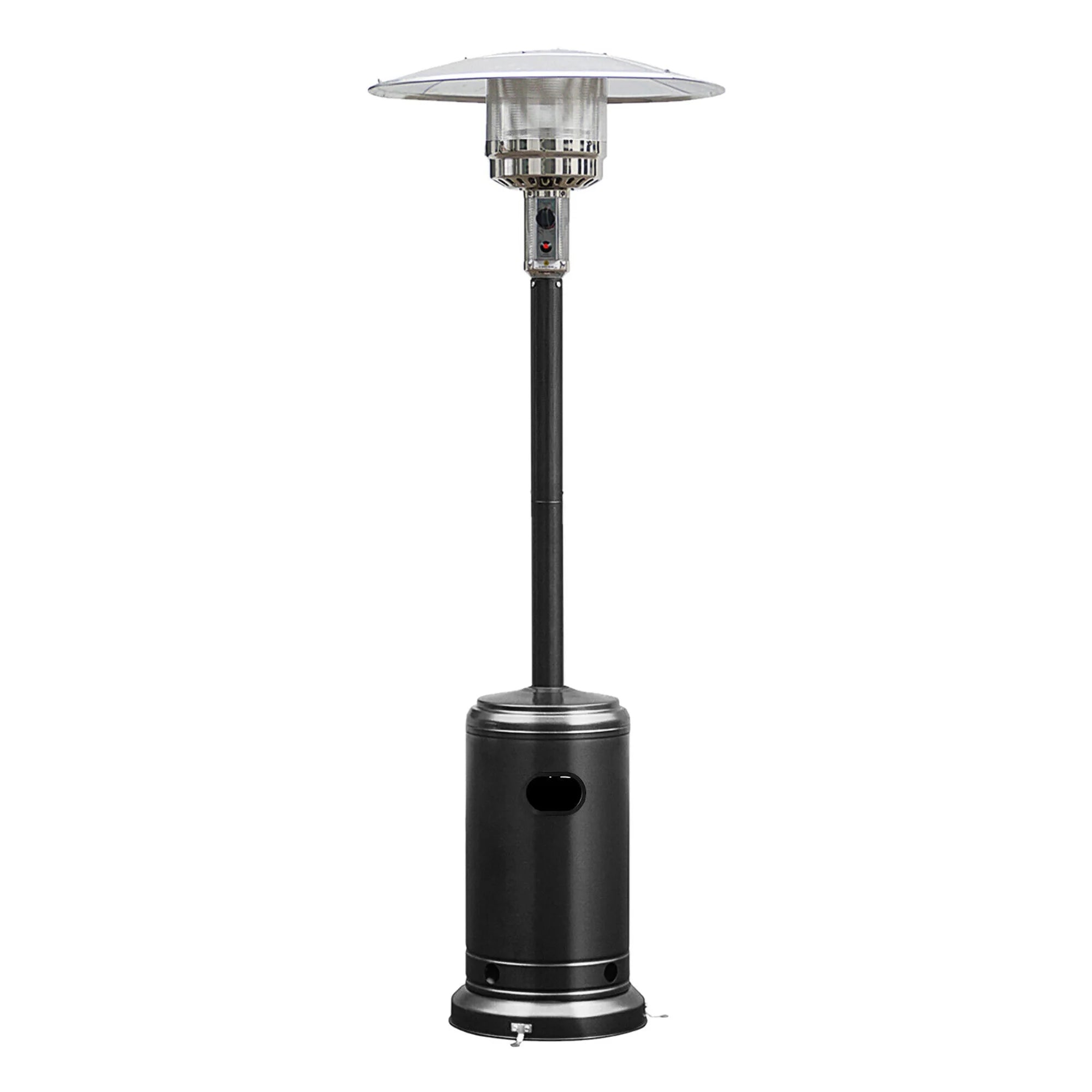 50000 BTU Propane Patio Heater Standing Steel with Wheels Black