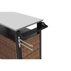 11 Cu. Ft. Steel Outdoor Rolling Cart with Wheels-Patio Bar Cabinet, Storage Drawer, Wine Rack and Towel Holder