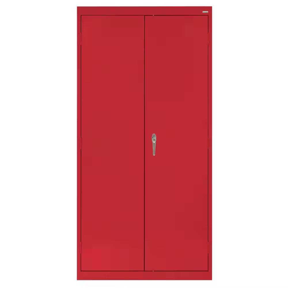 Classic Series 36 In. W X 72 In. H X 18 In. D 24-Gauge 5-Shelf Steel Freestanding Garage Storage Cabinet in Red