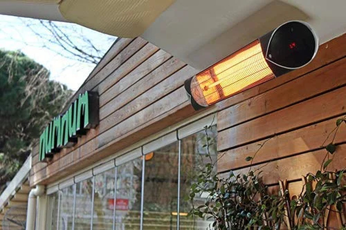 Infrared Patio Heater - Electric Patio Heater - Outdoor Heater - Indoor/Outdoor Heater - Wall Heater - Garage Heater - Portable Heater - 1500W - Use with Stand - Mount to Ceiling/Wall