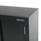 28-Inch Wall Garage Storage Cabinet, Adjustable Shelf, Steel, Black