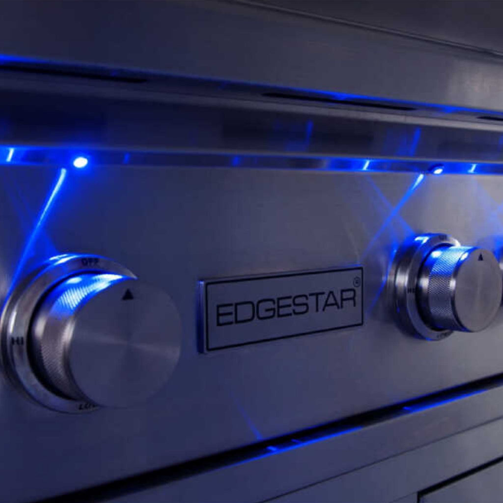 Edgestar 89K BTU 36" Liquid Propane Freestanding LED Lighting Grill Cart With Rotisserie (SAK85914)