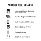 1-1/4 Hpc Smart Compatible Belt Drive Garage Door Opener Wi-Fi Compatibility and Battery Back-Up