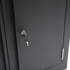 28-Inch Wall Garage Storage Cabinet, Adjustable Shelf, Steel, Black