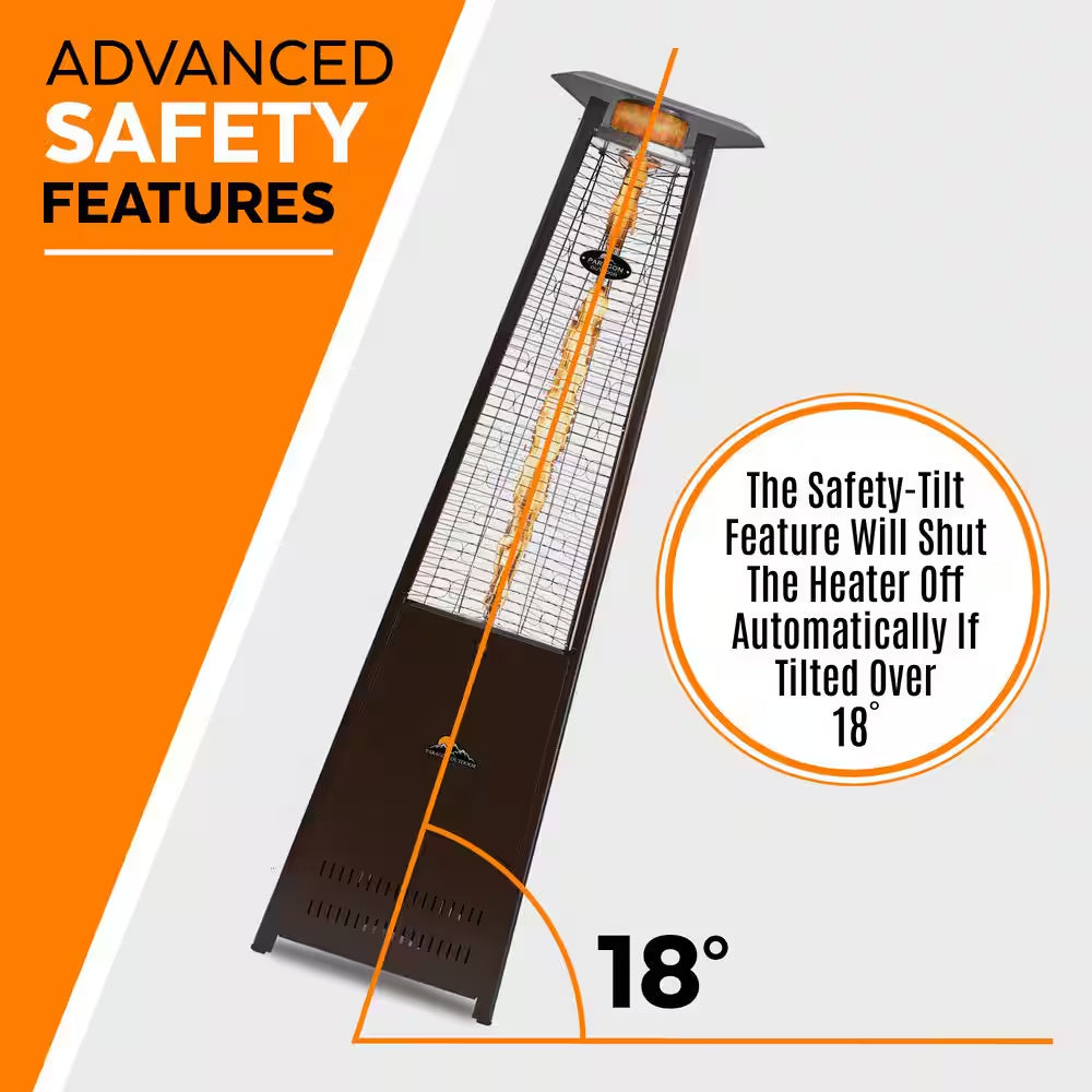 42,000 BTU Vesta Propane Tower Heater in Hammered Bronze